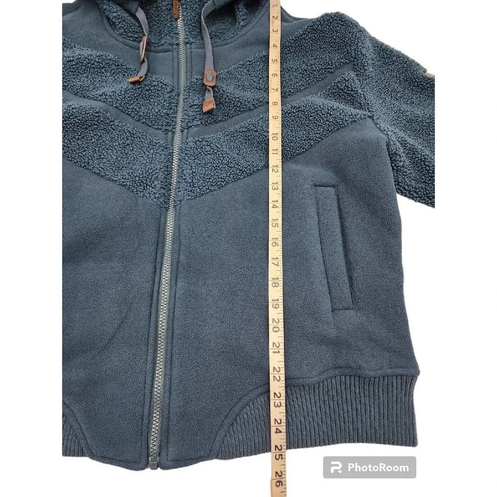 Koolaburra By UGG Sherpa Fleece Coat Navy Full Zip Cozy Soft Warm Size L - Picture 8 of 12